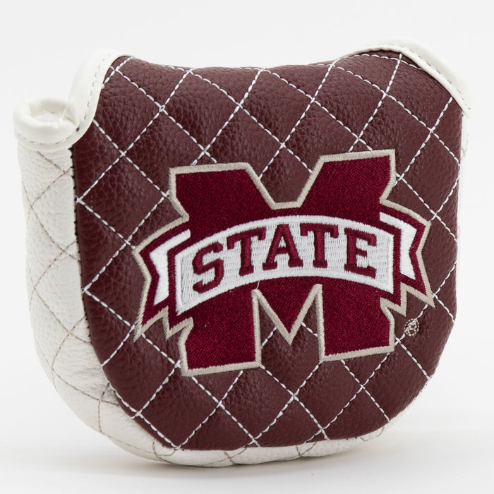 Mississippi State Bulldogs Solid Quilted Mallet Putter Cover, angled view