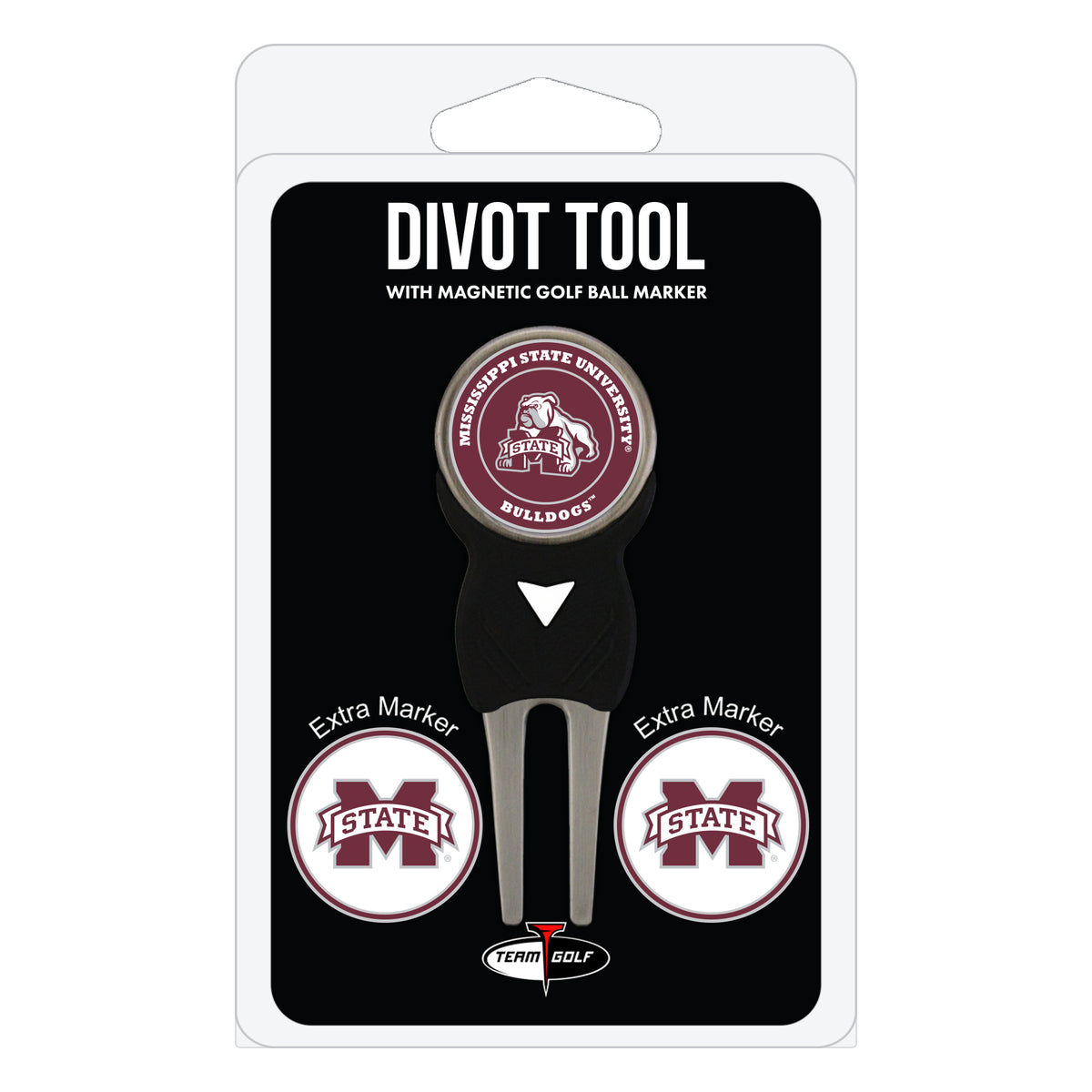 Mississippi State Bulldogs divot repair tool and three ball markers