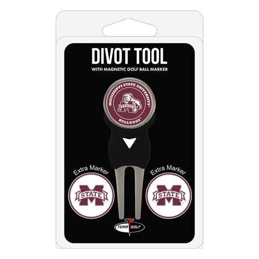 Mississippi State Bulldogs divot repair tool and three ball markers