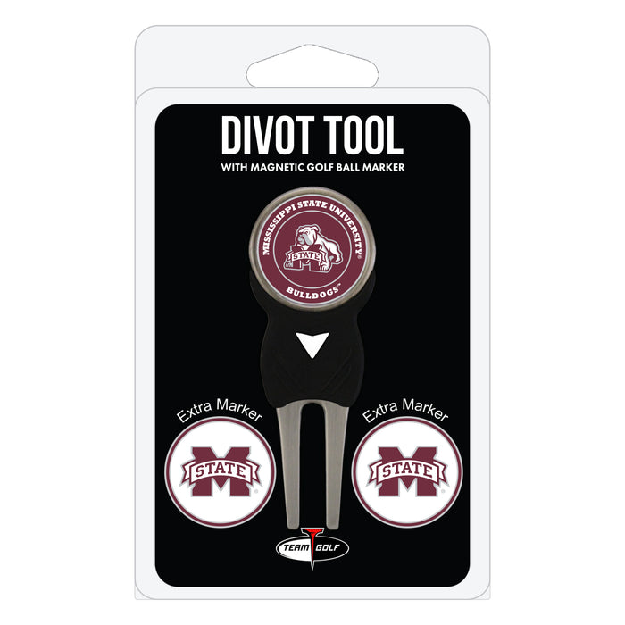 Mississippi State Bulldogs divot repair tool and three ball markers