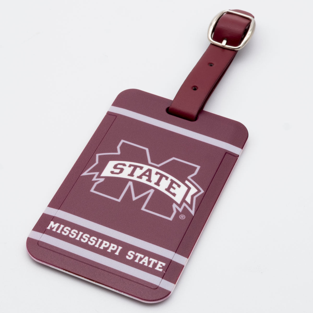 Mississippi State Bulldogs plastic golf bag tag by Team Golf, product photo 1