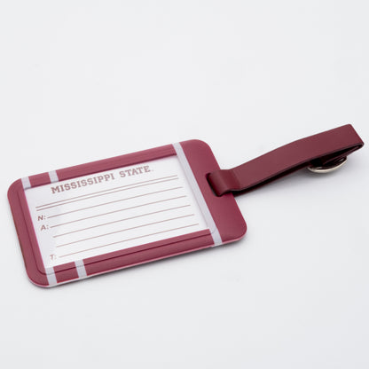 Mississippi State Bulldogs plastic golf bag tag by Team Golf, product photo 2