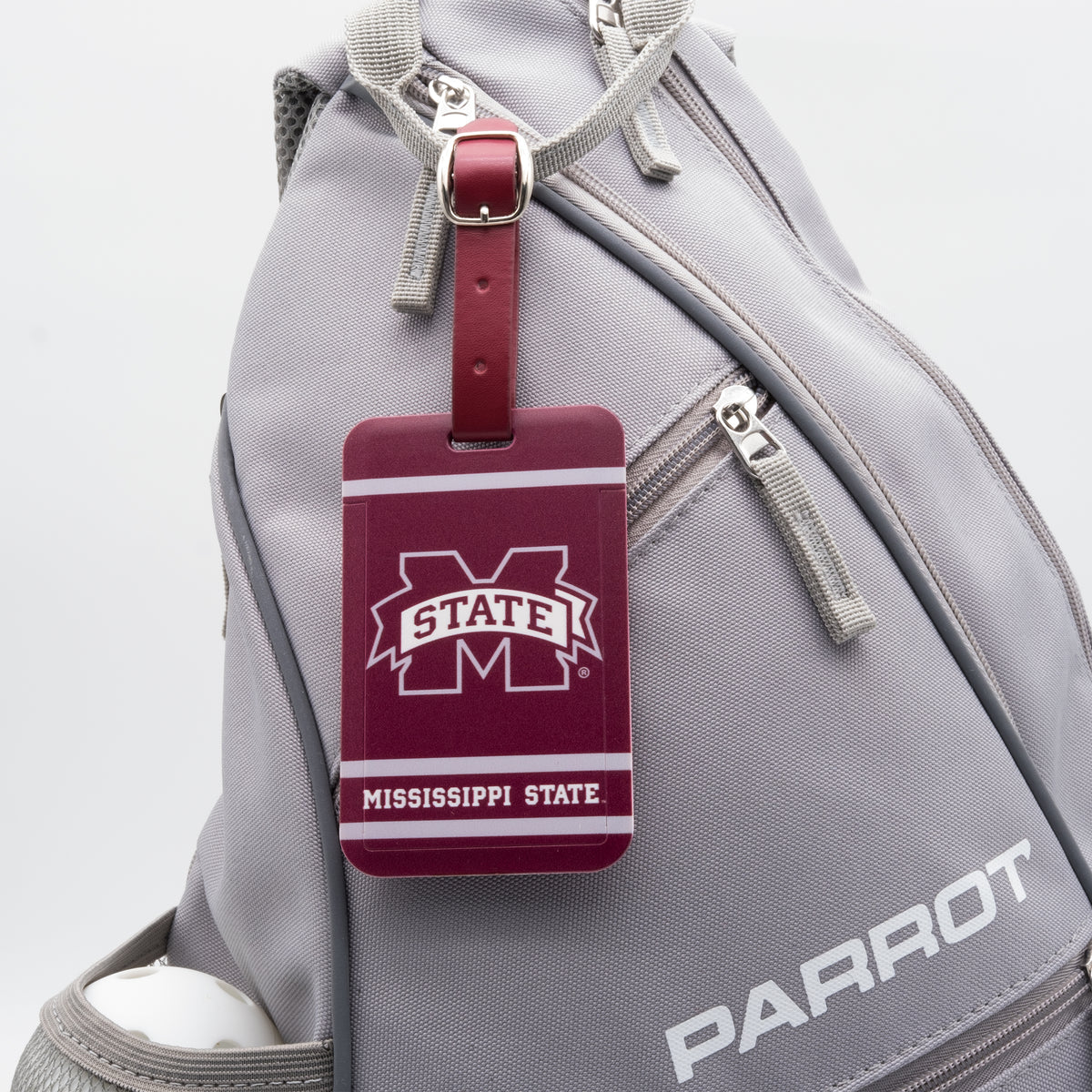 Mississippi State Bulldogs plastic golf bag tag by Team Golf, product photo 3