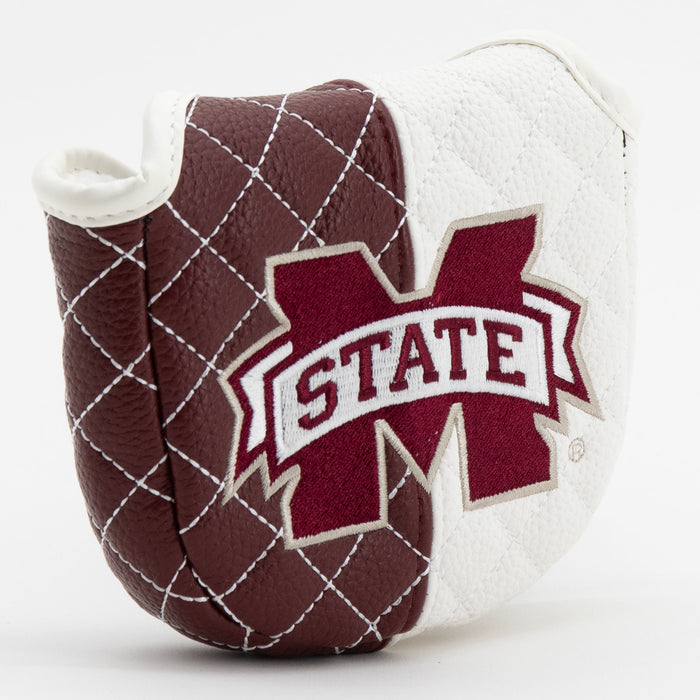 Mississippi State Bulldogs Split Quilted Mallet Putter Cover, angled view