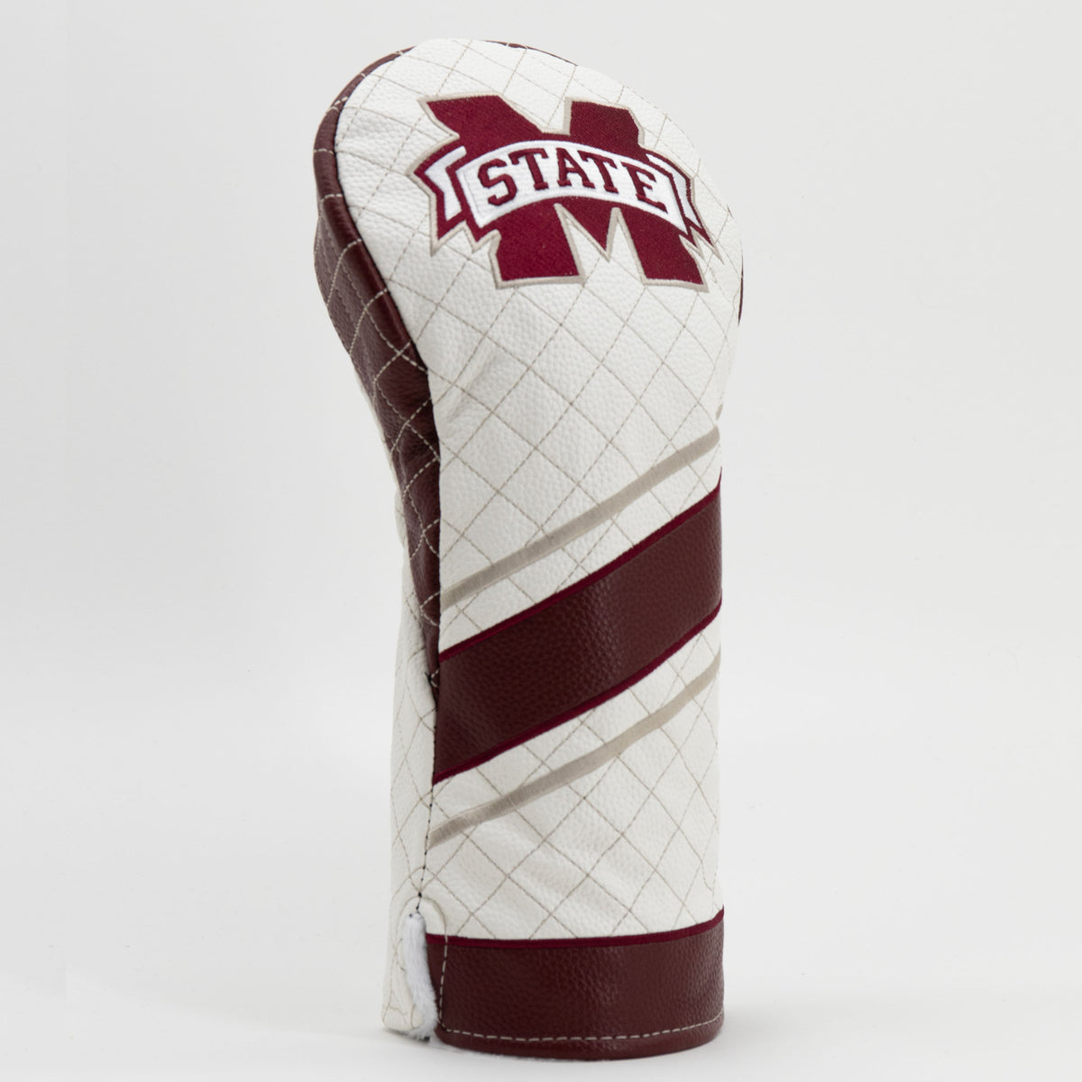 Mississippi State Bulldogs Striped Quilted Driver Headcover, angled view