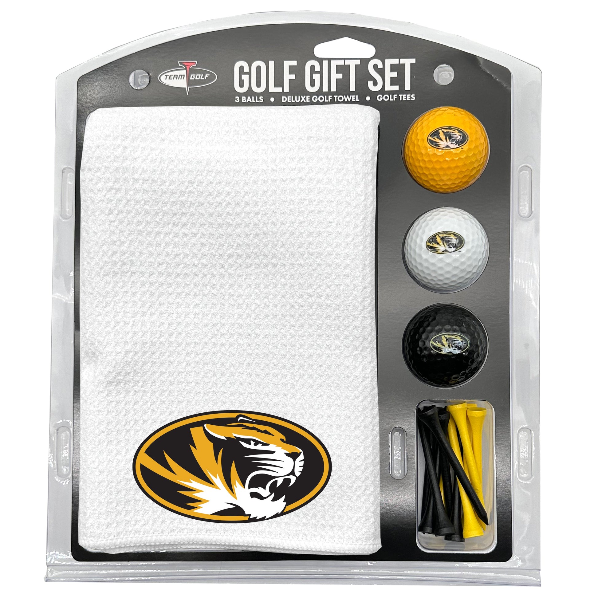 Missouri Tigers White Microfiber Towel Golf Gift Set - Club Rehab