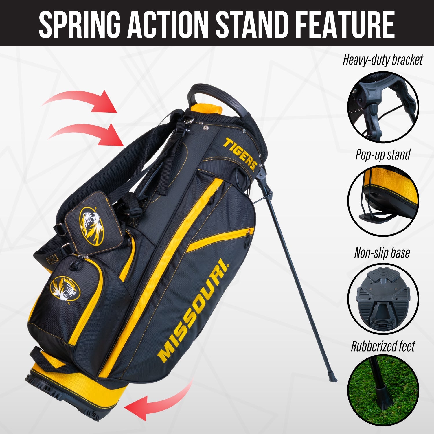 Missouri Tigers Fairway Stand Bag - Image 5 - Club Rehab