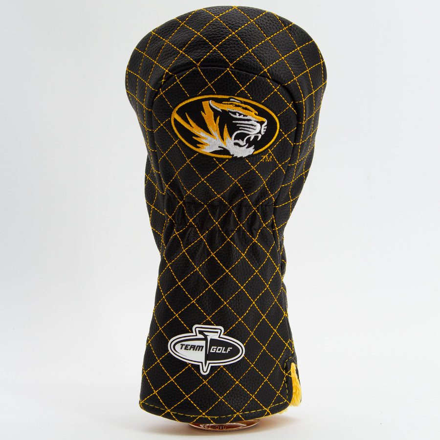 Missouri Tigers solid quilted driver cover, back view
