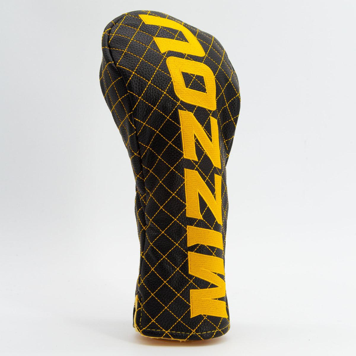 Missouri Tigers solid quilted driver headcover, close-up of diamond stitching and exterior texture