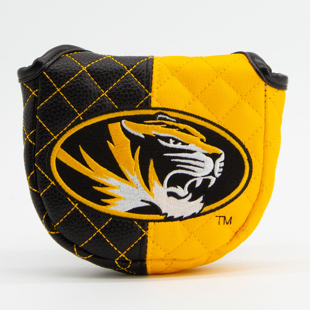 Missouri Tigers Split Quilted Mallet Putter Cover, front view