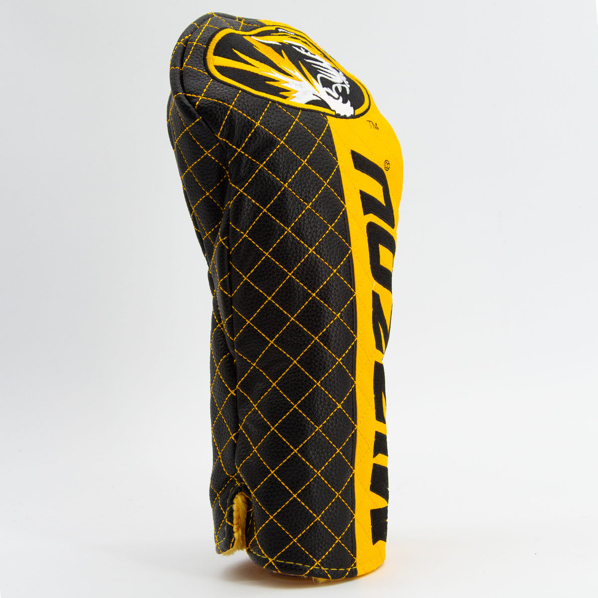 Missouri Tigers Split Quilted Driver Headcover, angled view