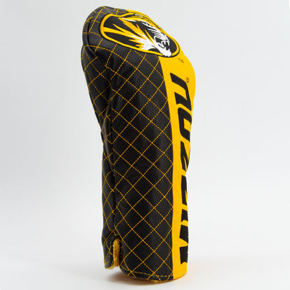 Missouri Tigers Split Quilted Driver Headcover, angled view