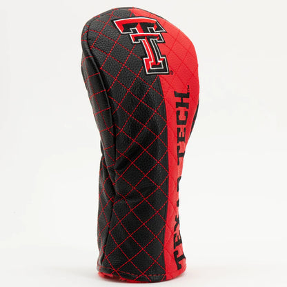 Golf club head cover with Texas Tech logo on a white background