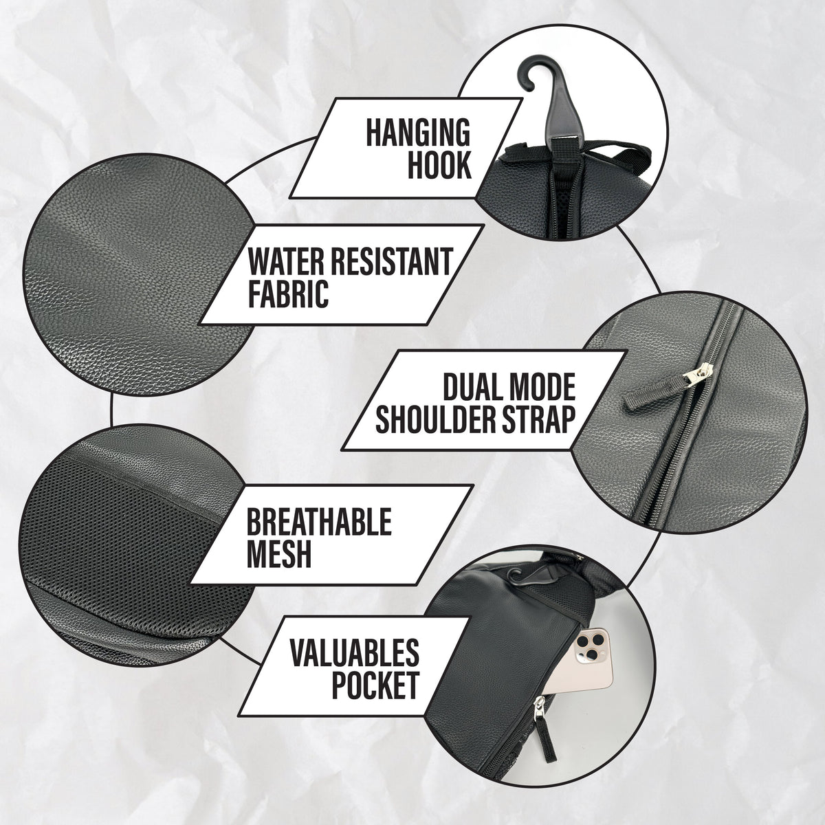 Texas Tech Red Raiders PU leather backpack by Team Golf, view 10