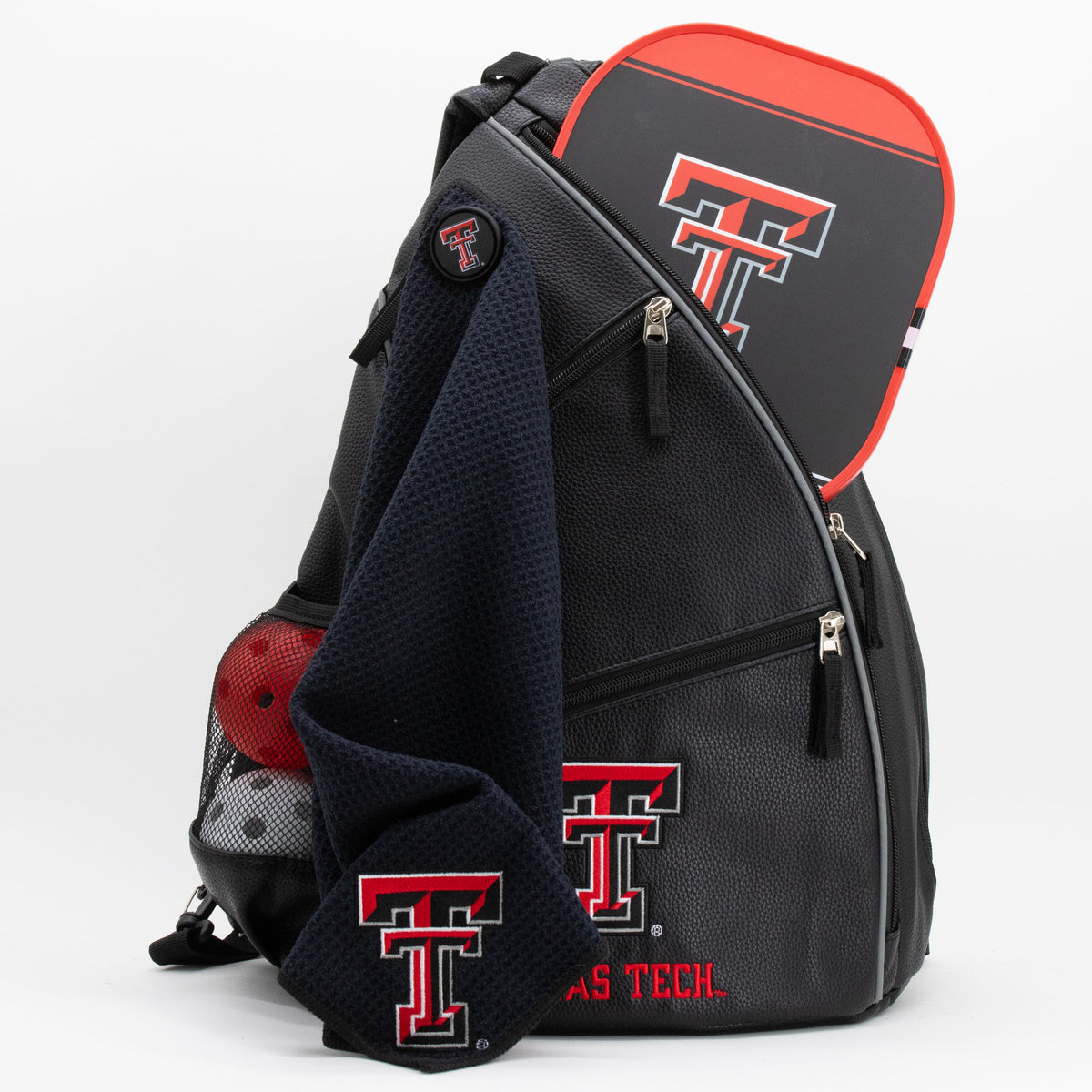 Texas Tech Red Raiders PU leather backpack by Team Golf, view 5