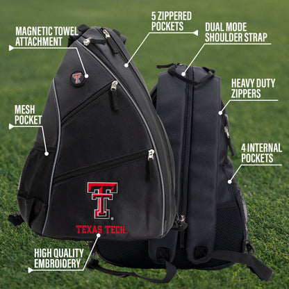 Texas Tech Red Raiders PU leather backpack by Team Golf, view 9