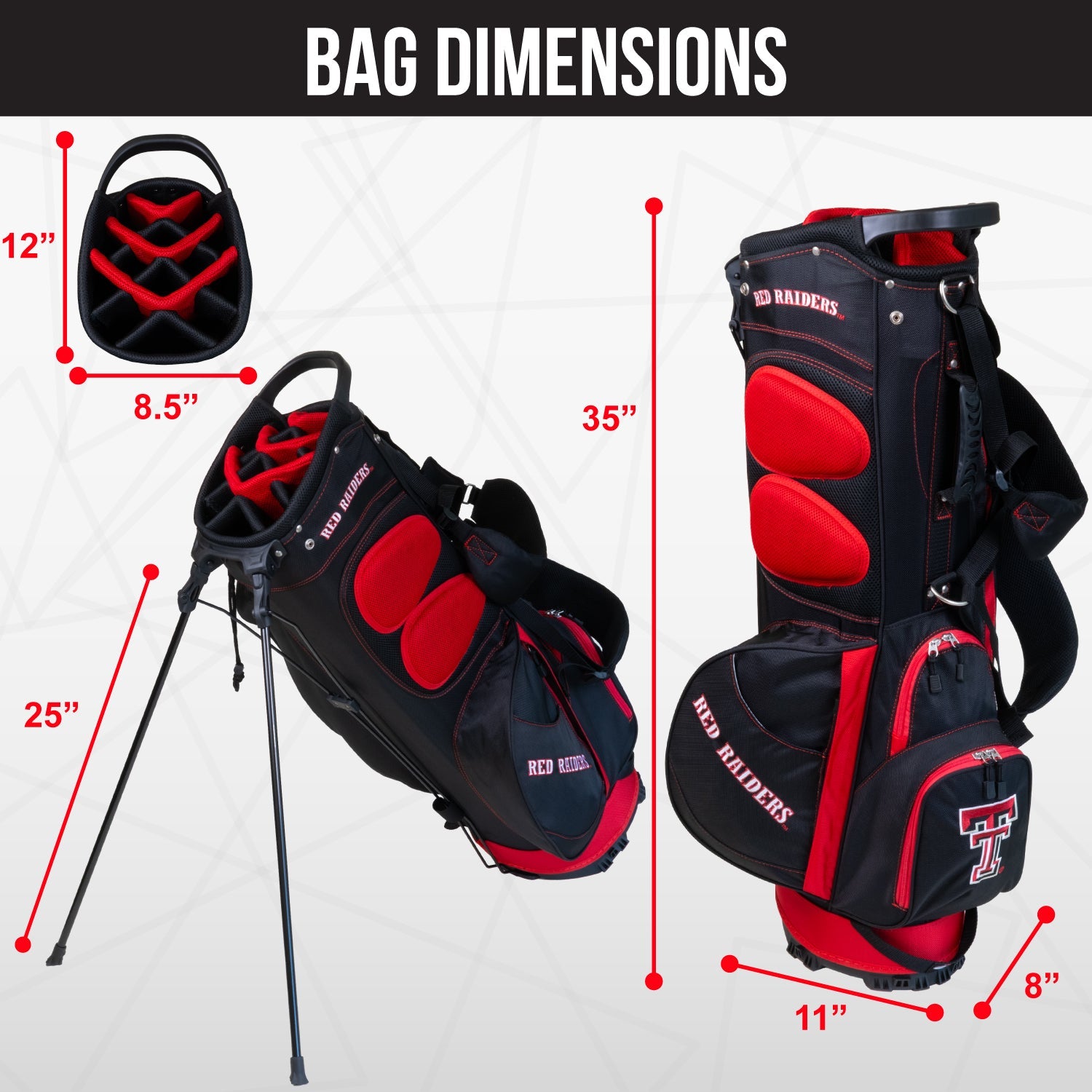Texas Tech Red Raiders Fairway Stand Bag - Image 4 - Club Rehab