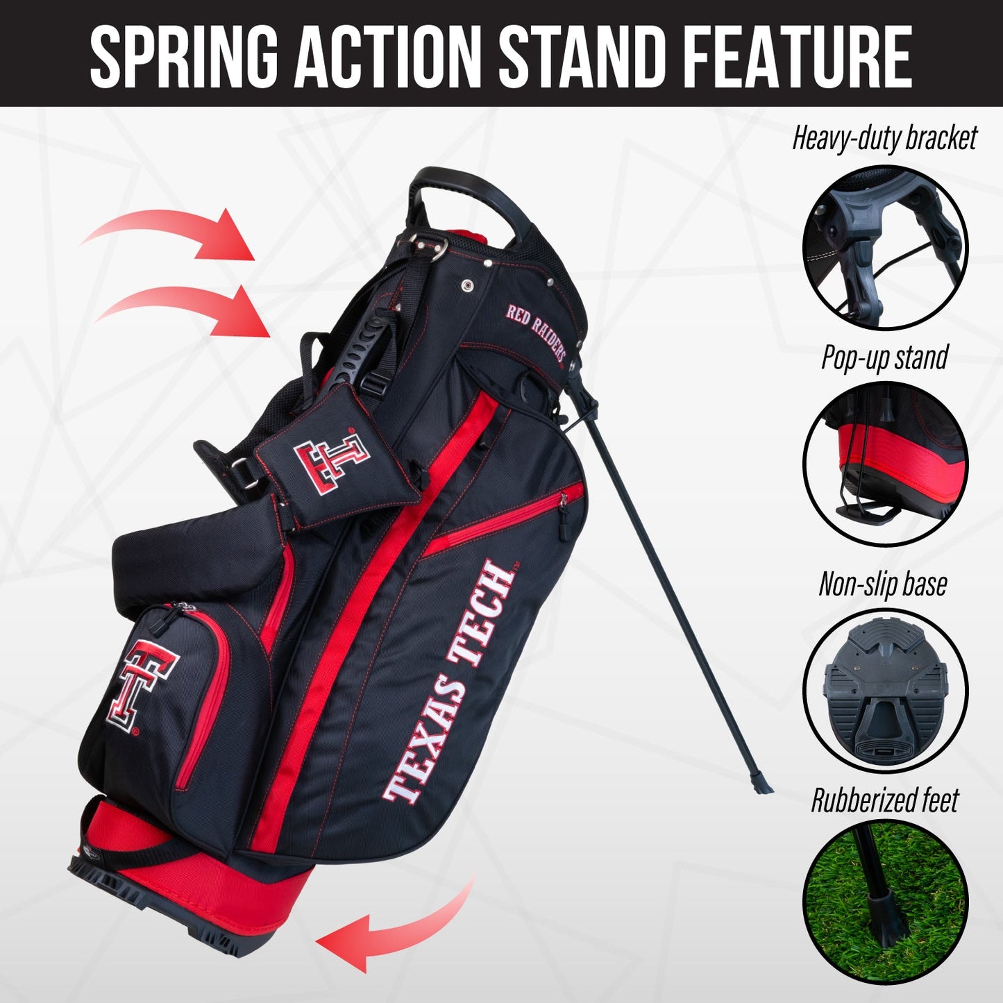 Texas Tech Red Raiders Fairway Stand Bag - Image 5 - Club Rehab