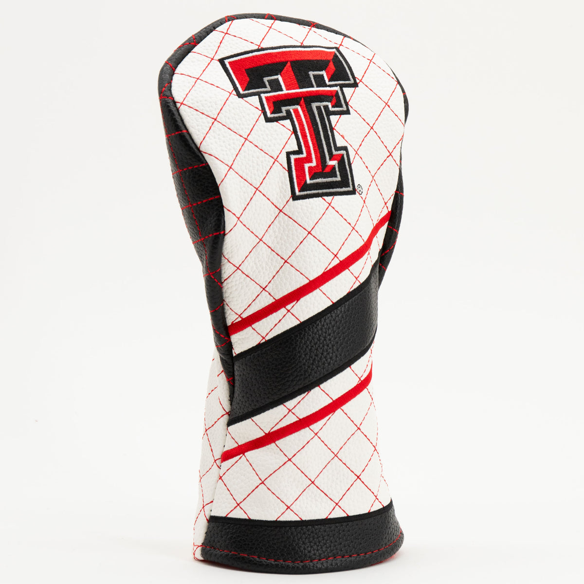 Texas Tech Red Raiders Striped Quilted Fairway Headcover, angled view
