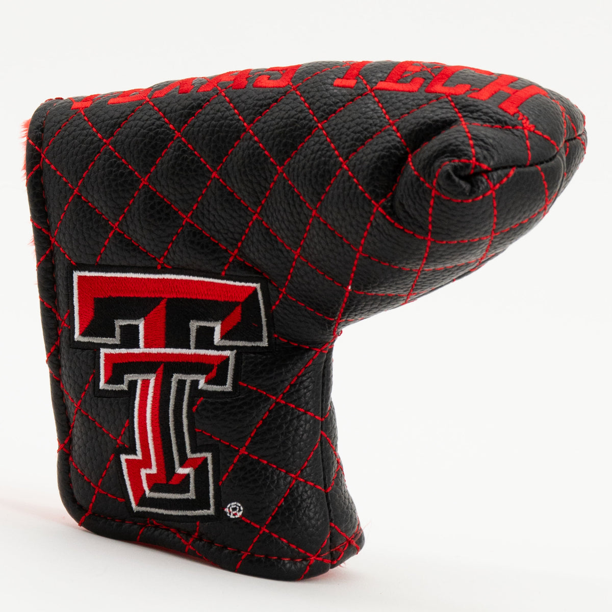 Texas Tech Red Raiders Solid Quilted Blade Putter Cover, angled view