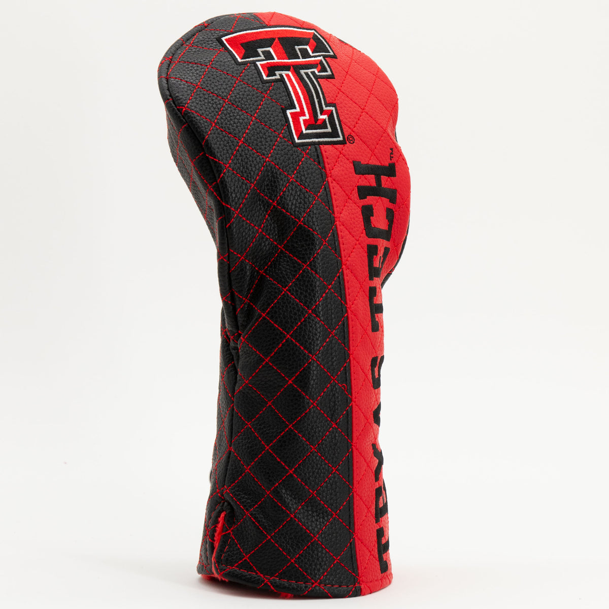 Texas Tech Red Raiders Split Quilted Driver Headcover, angled view