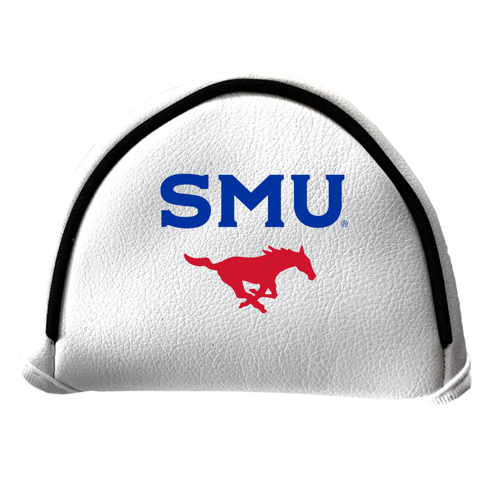 SMU Mustangs Vintage White Printed Mallet Putter Headcover