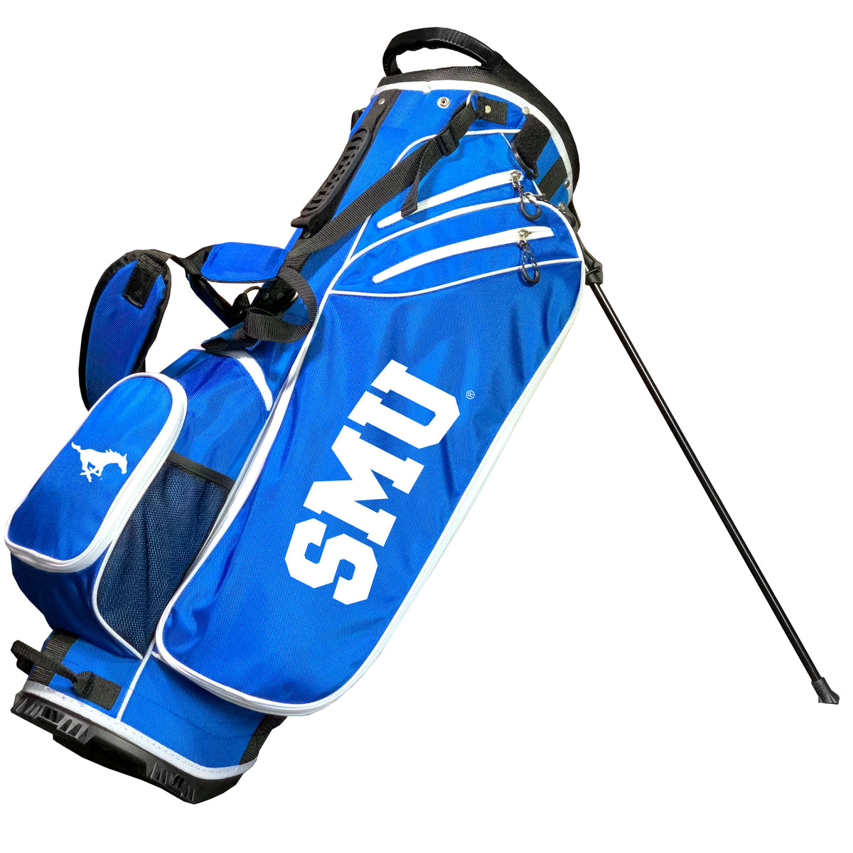 SMU Mustangs Birdie stand golf bag, Royal Blue color