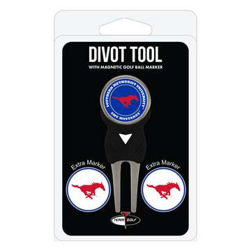 SMU Mustangs Divot Tool + 3 Ball Markers