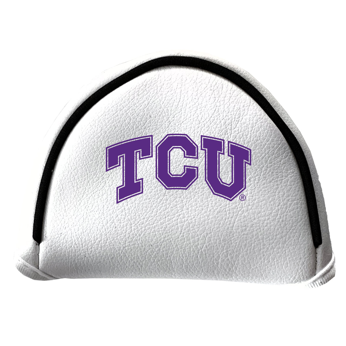 TCU Horned Frogs Vintage White Printed Mallet Putter Headcover