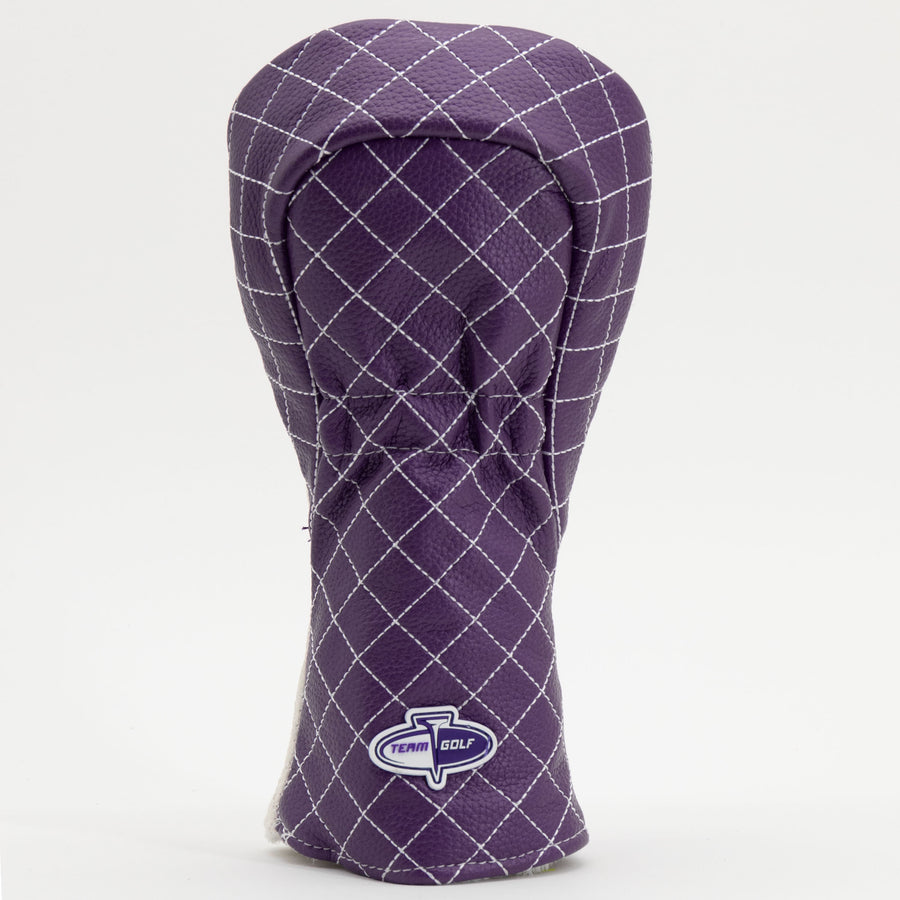 TCU Horned Frogs split quilted fairway cover, back view