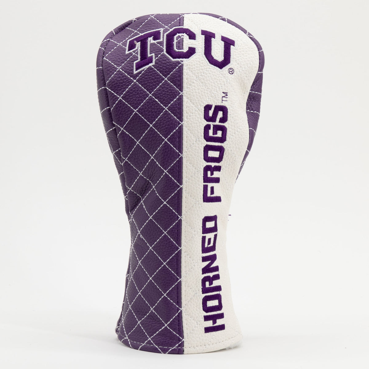TCU Horned Frogs Split Quilted Fairway Headcover, front view