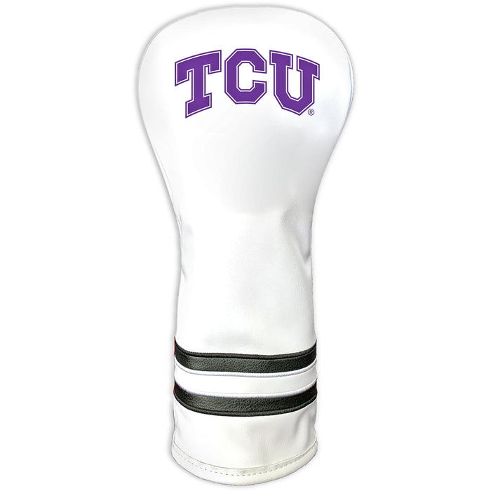 TCU Horned Frogs Vintage White Printed Fairway Headcover