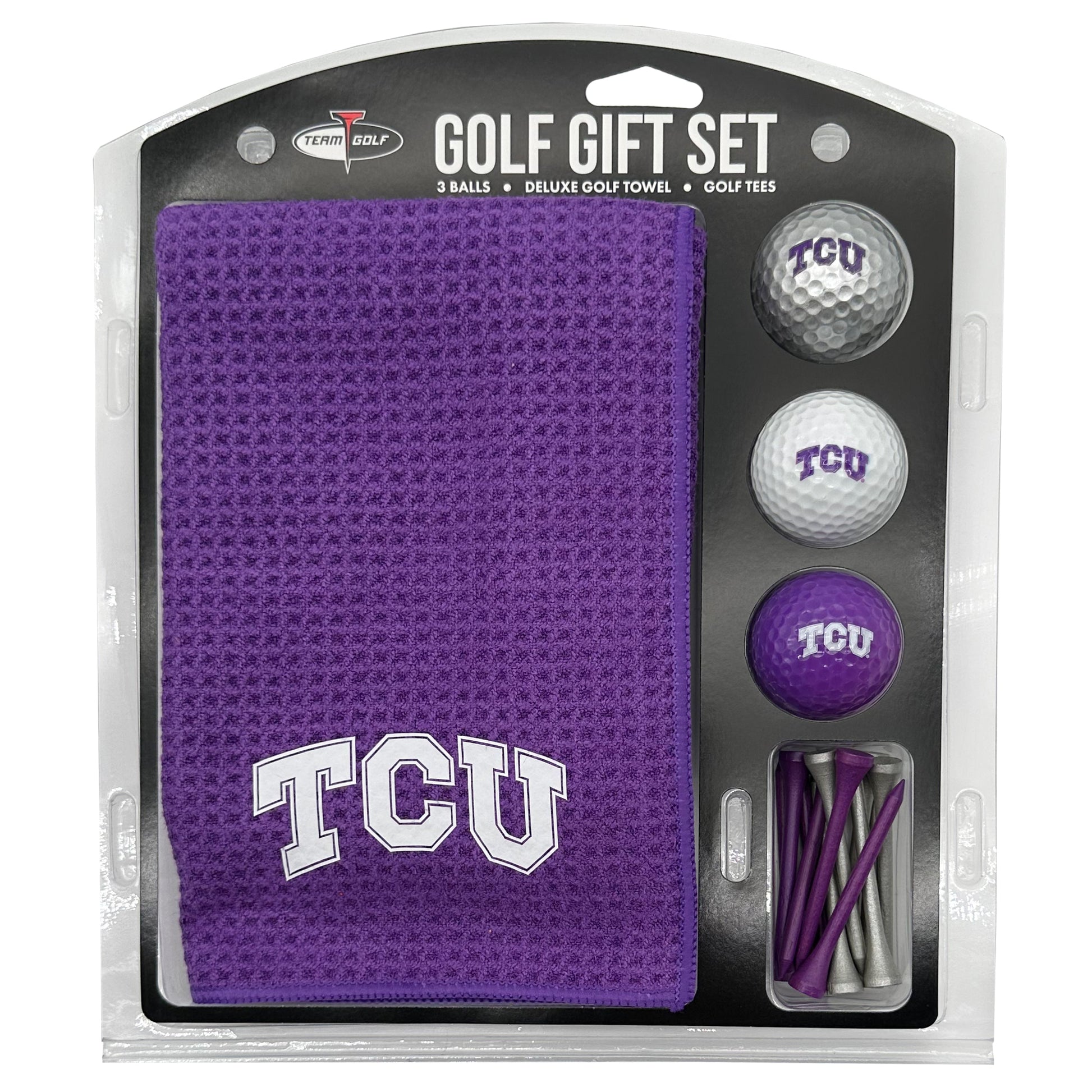 TCU Horned Frogs Microfiber Towel Golf Gift Set - Club Rehab