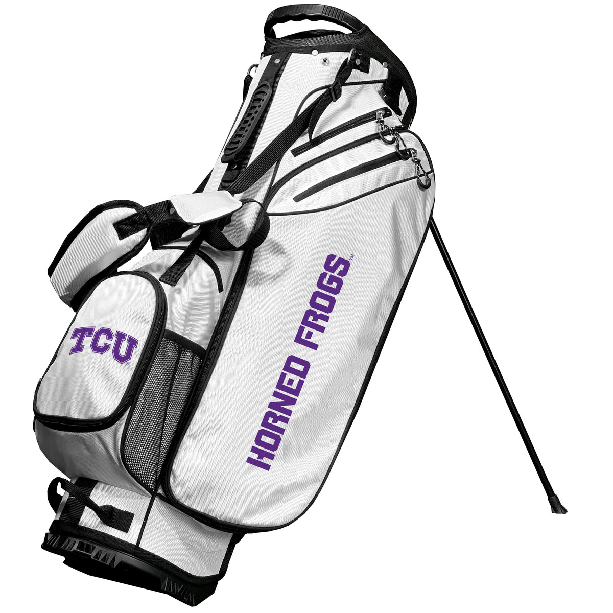 TCU Horned Frogs Birdie stand golf bag, White color