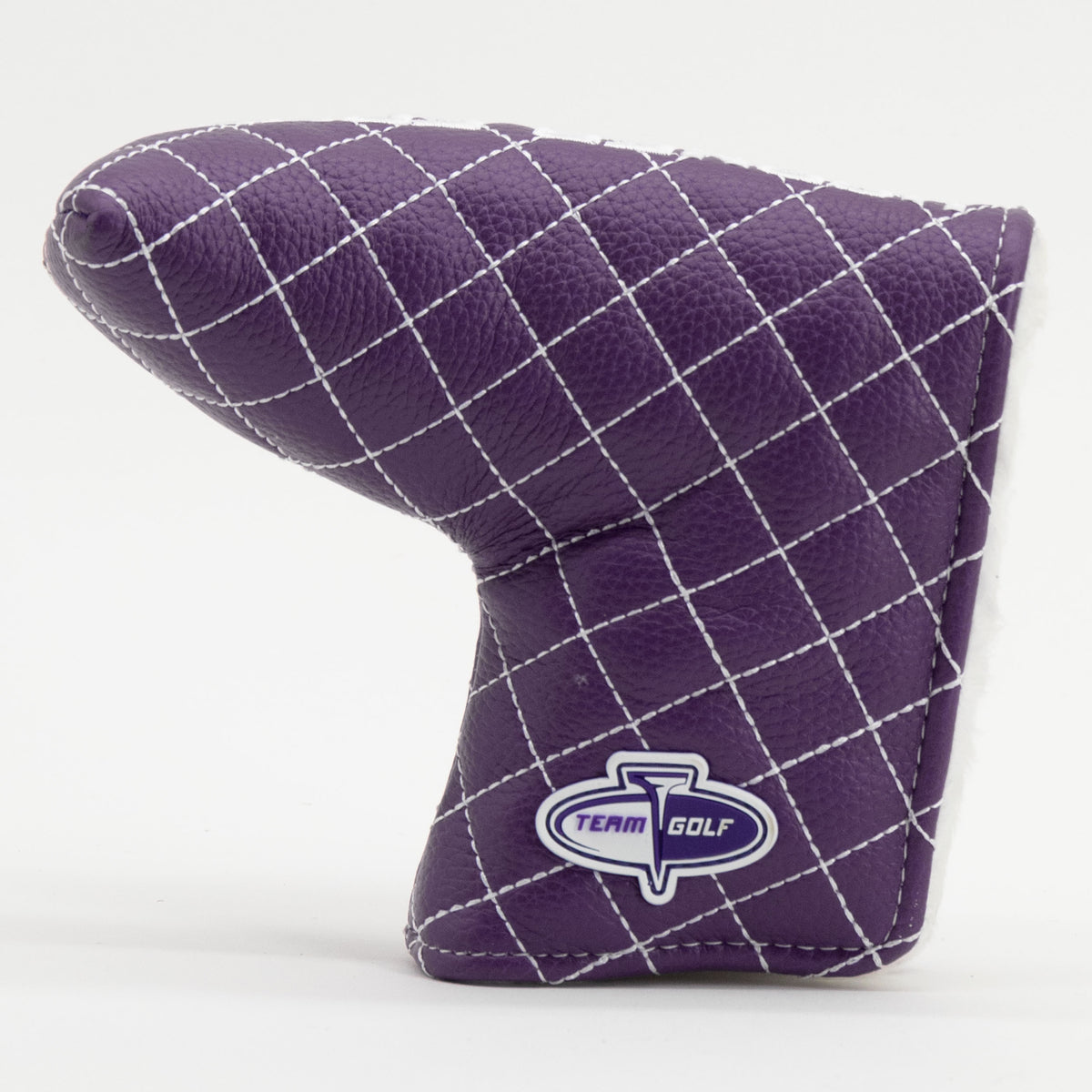 TCU Horned Frogs Solid Quilted Blade Putter Cover, back view