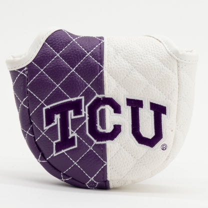 TCU Horned Frogs Split Quilted Mallet Putter Headcover - golf headcover product images