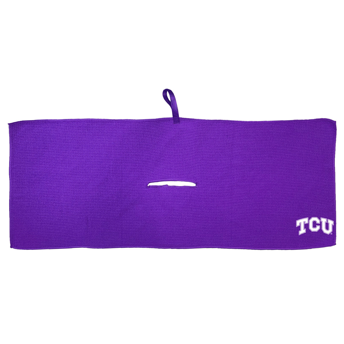 TCU Horned Frogs 16 x 40 microfiber golf towel with team logo