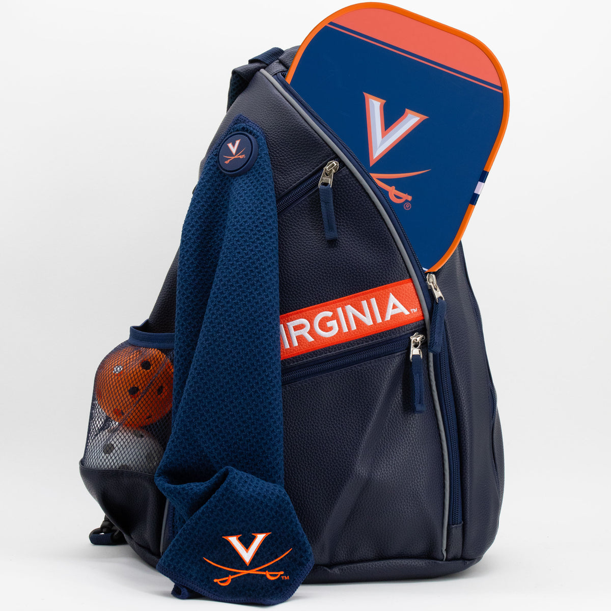 Virginia Cavaliers PU leather backpack by Team Golf, view 5