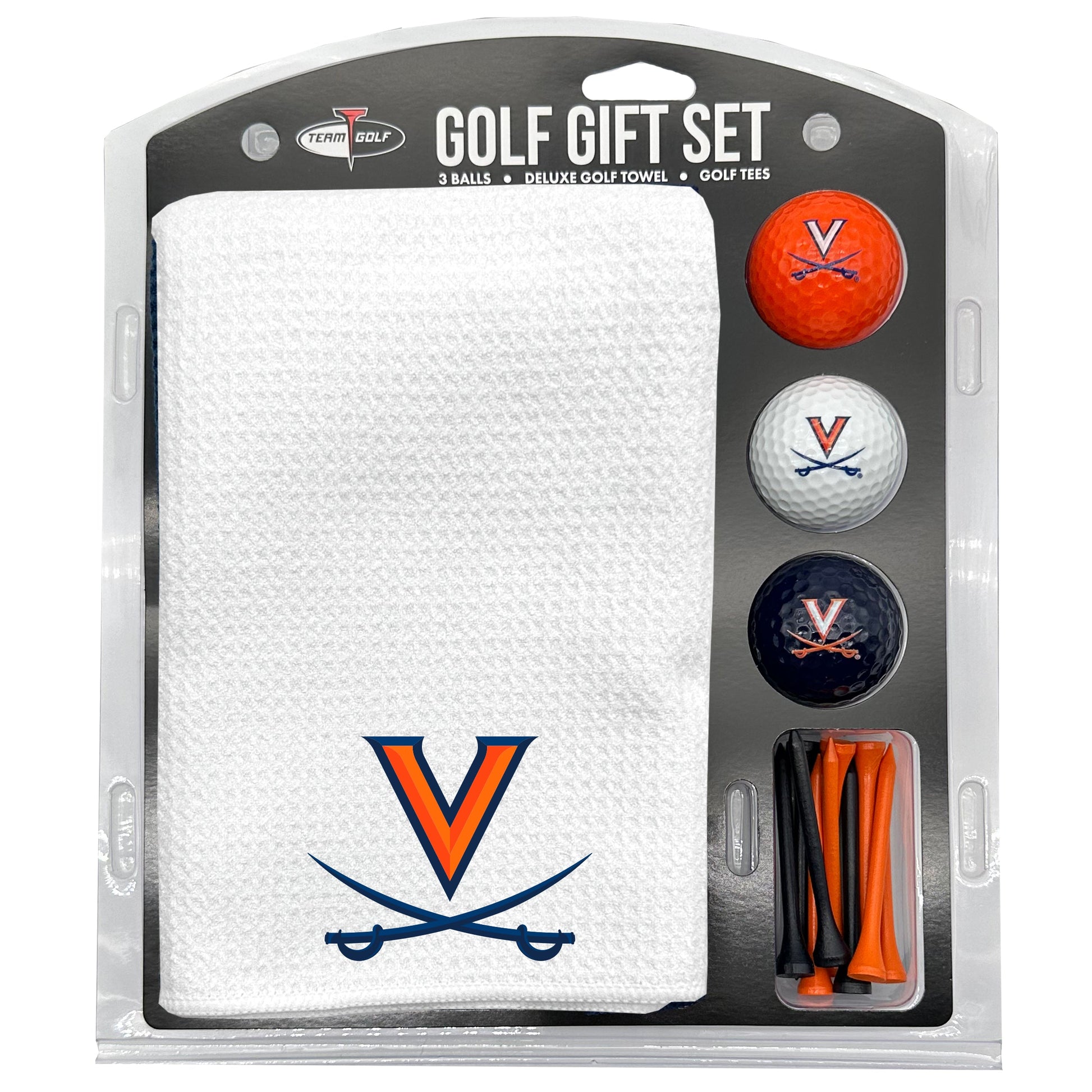 Virginia Cavaliers White Microfiber Towel Golf Gift Set - Club Rehab