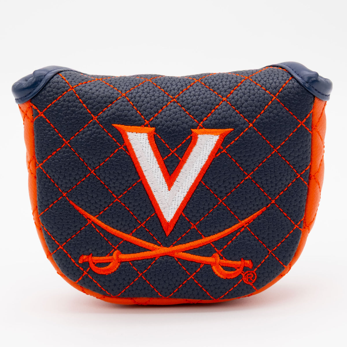 Virginia Cavaliers Solid Quilted Mallet Putter Cover, front view