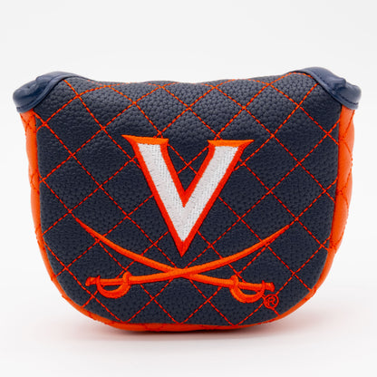 Virginia Cavaliers Solid Quilted Mallet Putter Cover, front view