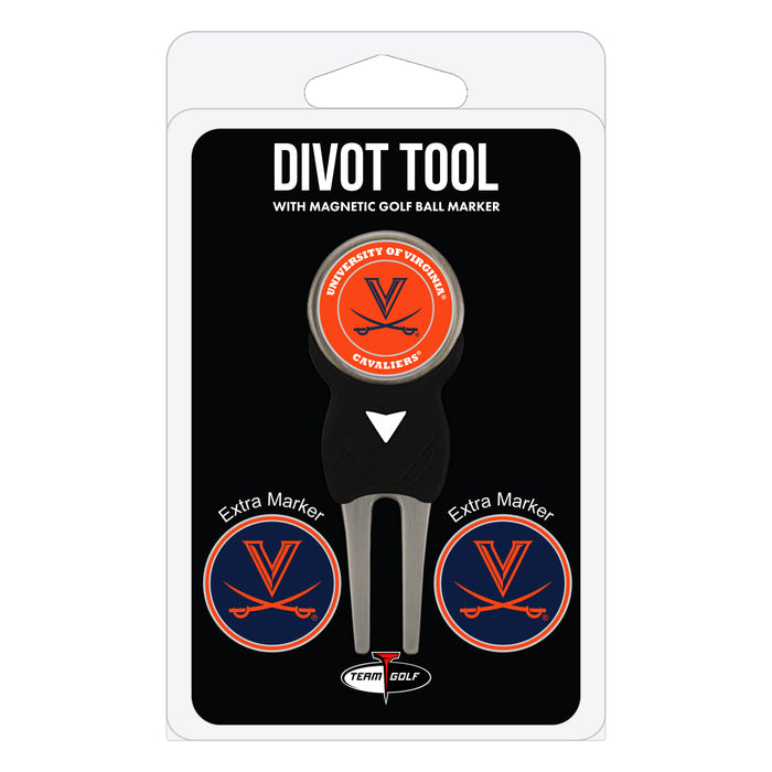 Virginia Cavaliers divot repair tool and three ball markers