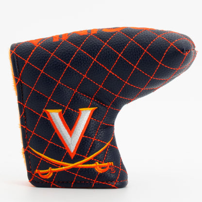 Virginia Cavaliers Solid Quilted Blade Putter Cover, front view
