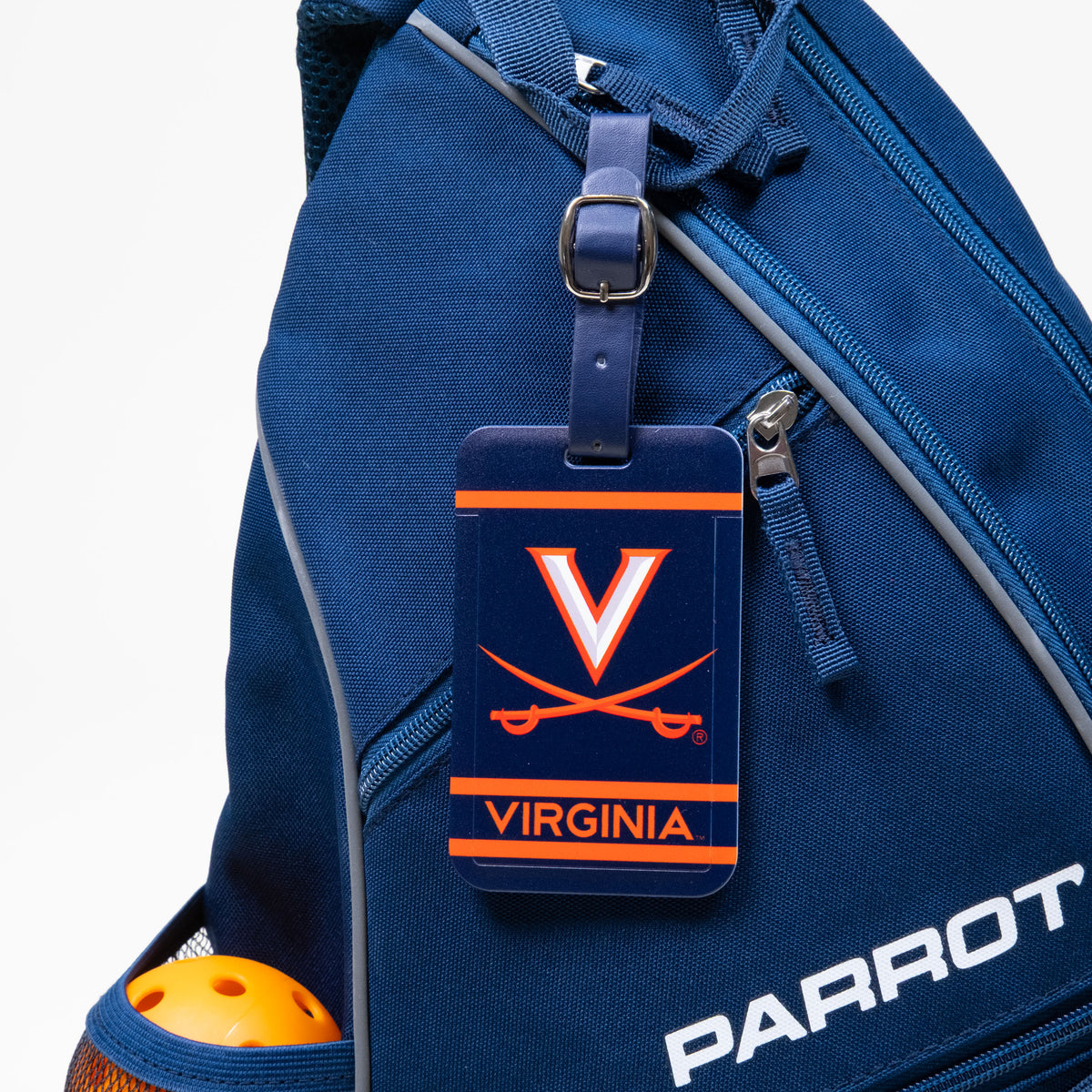 Virginia Cavaliers plastic golf bag tag by Team Golf, product photo 3