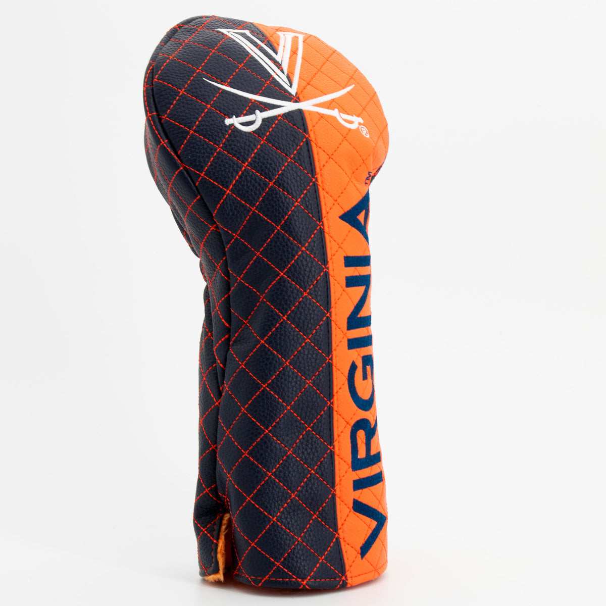 Virginia Cavaliers Split Quilted Driver Headcover, angled view