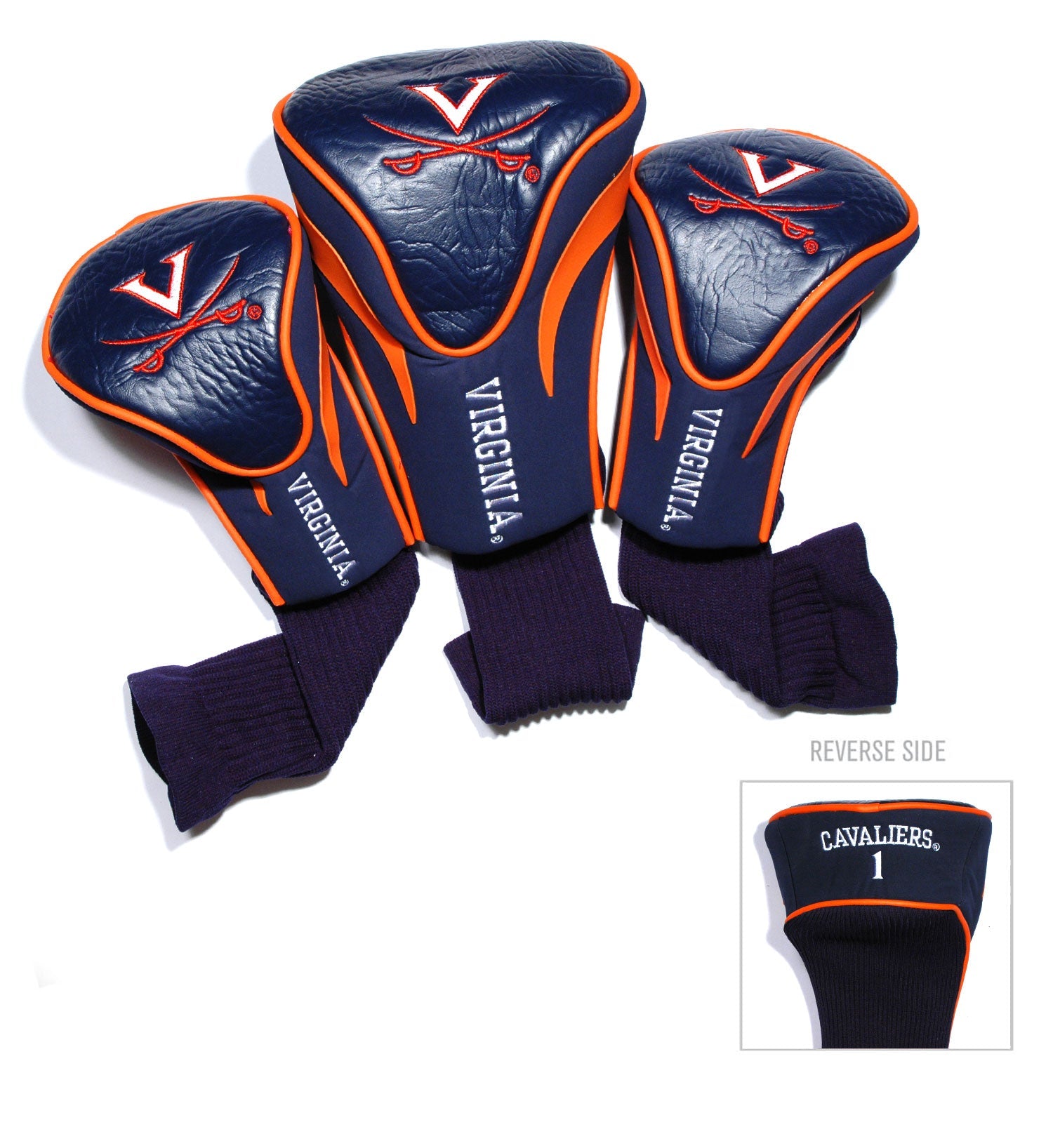 Virginia Cavaliers 3 Pack Contour Sock Headcovers - Club Rehab
