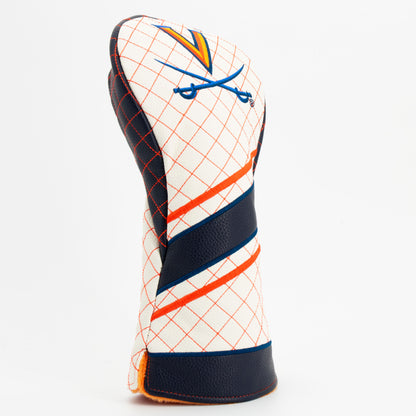 Virginia Cavaliers Striped Quilted Driver Headcover, angled view