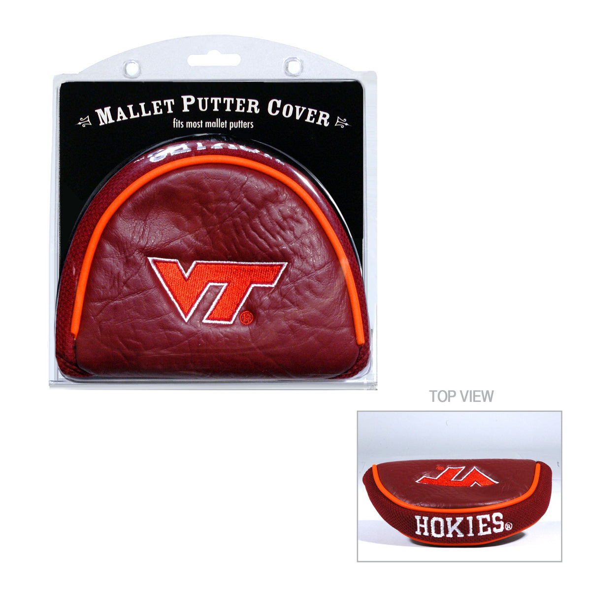 Virginia Tech Hokies vintage mallet putter embroidered golf headcover