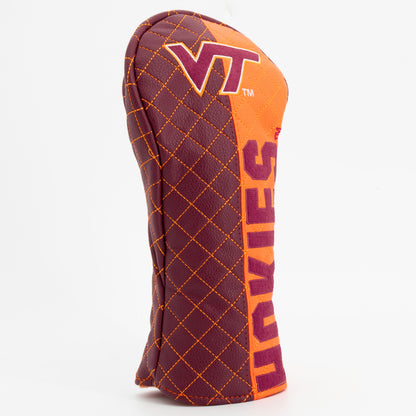 Virginia Tech Hokies Split Quilted Fairway Headcover, angled view