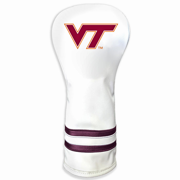Virginia Tech Hokies Vintage White Printed Fairway Headcover